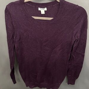 Old Navy Women's Deep Purple Crew Neck Sweater